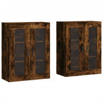 Wall Mounted Cabinets 2 pcs Smoked Oak Engineered Wood 3197950