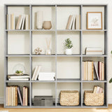 Book Cabinet Concrete Grey 137.5x29x137.5 cm Engineered Wood 3310292
