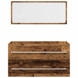 2 Piece Bathroom Furniture Set Old Wood Engineered Wood 856388