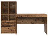 Desk with Drawer with Shelf with Storage 2 pcs Old Wood 3337367