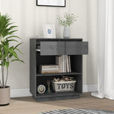 Console Cabinet Grey 60x34x75 cm Solid Wood Pine 813836