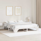 Bed Frame White 180 x 200 cm Solid Pine Wood 872936