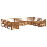 Outdoor Sofa Set 9 pcs Natural Solid Acacia Wood 3374134