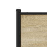 Metal Bed Frame without Mattress Sonoma Oak 160x200 cm 3301363