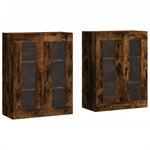 Wall Mounted Cabinets 2 pcs Smoked Oak Engineered Wood 3197958