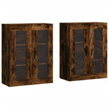Wall Mounted Cabinets 2 pcs Smoked Oak Engineered Wood 3197958