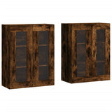 Wall Mounted Cabinets 2 pcs Smoked Oak Engineered Wood 3197958