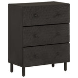 Side Cabinet Black 60x33x75 cm Solid Wood Mango 356822