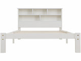 Bed with Shelves, White Wooden Storage Bed, Underbed Drawer - 3FT Single Frame Only WF290549AAW