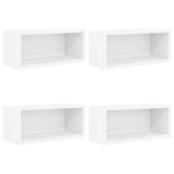 CD Storage Rack 4 pcs White 40 x 17 x 17 cm Engineered Wood 8012708