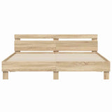 Bed Frame with LED Sonoma 193 x 203 cm Engineered Wood 3402850