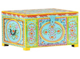 Hand Painted Storage Box 50x40x40 cm Solid Mango Wood 323540