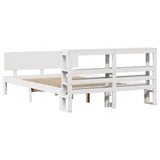 Bed Frame with Headboard without Mattress White 160x200 cm 3306091