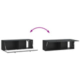 Wall-Mounted TV Cabinet 98 x 31 x 30 cm Black Engineered Wood 899236
