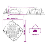 Family Tent 10-Person Blue and Grey 460 x 430 x 214 cm 42004081