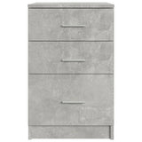 Bed Cabinet Concrete Grey 40x40x63 cm Engineered Wood 808643