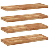 Floating Shelves 4 pcs 100x30x4 cm Oil Finished Solid Wood Acacia 3279618