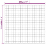Weighted Blanket Grey 220x240 cm King 15 kg Fabric 3154792