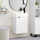 Bathroom Vanity Unit with Tap White 45.5 x 22.5 x 84 cm 889433