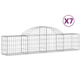 Arched Gabion Baskets 7 pcs 200x30x40/60 cm Galvanised Iron 3146052