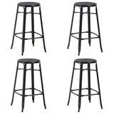 Bar Stools 4 pcs Black Steel 3054558