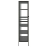 Highboard Black 85x40x180 cm Glass and Steel 353004