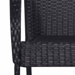Stackable Outdoor Chairs 6 pcs Poly Rattan Black 310087