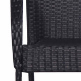 Stackable Outdoor Chairs 6 pcs Poly Rattan Black 310087