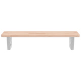 Basin Shelf Wall Mounted Steel and Solid Wood Oak 3302330