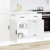 Kitchen Base Cabinet Porto High Gloss White Engineered Wood 853979