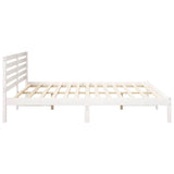 Bed Frame with Headboard White 180 x 200 cm Solid Pine Wood 872279