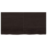 Wall Shelf Dark Brown 120x60x cm Treated Solid Wood Oak 363819