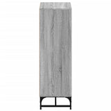 Highboard with Glass Doors Grey Sonoma 35x37x120 cm 836565