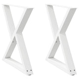 Dining Table Legs 2 pcs White 70x cm Steel 4012725