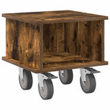 TV Stand Smoked Oak 37 x 35 x 35 cm Engineered Wood 891052