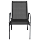Garden Chairs 4 pcs Steel and Textilene Black 316818
