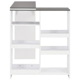 Bar Table with Moveable Shelf White 138x39x110 cm 280226