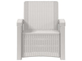 Reclining Garden Chair Rattan Look 2 pcs White PP 8011998