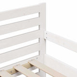 Bed Frame with Mattress White 80 x 200 cm Solid Pine Wood 3385956