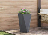 Planter 2 pcs Anthracite 30 x 30 x 75 cm Steel 883771