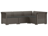4-Seater Garden Sofa with Cushions Rattan Look PP Light Grey 3443975