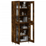 Highboard Smoked Oak 69.5x34x180 cm Engineered Wood 3198262