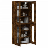 Highboard Smoked Oak 69.5x34x180 cm Engineered Wood 3198262