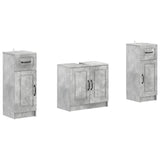2 Piece Bathroom Cabinet Set UTRECHT Concrete Grey 3418056