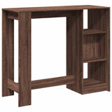 Bar Table with Shelf Brown Oak 124x46x103.5 cm Engineered Wood 854397