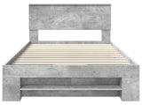 Bed Frame Concrete Grey 100 x 200 m Engineered Wood 3408791