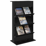Magazine Rack Black Oak 70 x 41 x 126 cm Engineered Wood 899528