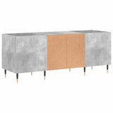 Record Cabinet Concrete Grey 121x38x48 cm Engineered Wood 831672
