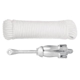 Folding Anchor with Rope Silver 3.2 kg Malleable Iron 94286