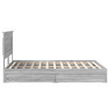 Storage Bed Grey Sonoma 160 x 200 cm Engineered Wood 3410233